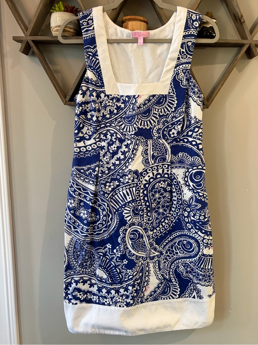 Lilly Pulitzer Morgan Shift Dress True Blue / Lilly Goes Boho. Size 6.